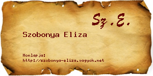 Szobonya Eliza névjegykártya